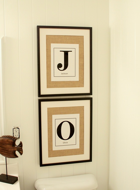 framed burlap