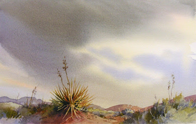 Watercolor painting lesson on how to paint skies