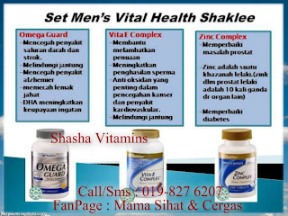 Shasha Vitamins: Vitamin Shaklee Untuk Lelaki yang 