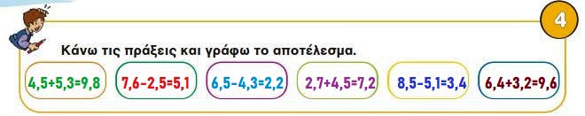 Κεφ. 37ο: Πρόσθεση, αφαίρεση με δεκαδικούς αριθμούς - Μαθηματικά Γ' Δημοτικού - από το https://idaskalos.blogspot.com