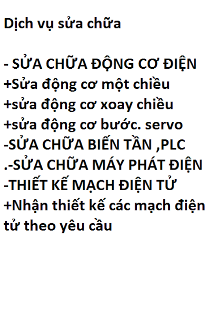 sua chua dong co, bien tan. plc. thiet ke mach dien tu tai ha noi