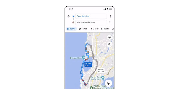 Google Map hiện đang ước tính phí thu phí cho hành trình của Bạn