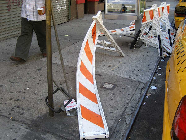 Caution Barrier Obstacle Course - On Lexington near 24th St.