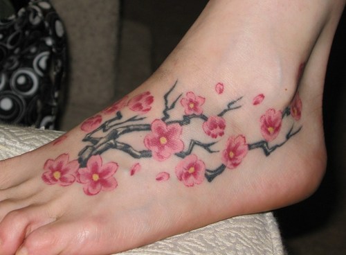A Simple Wording Tattoo On Foot