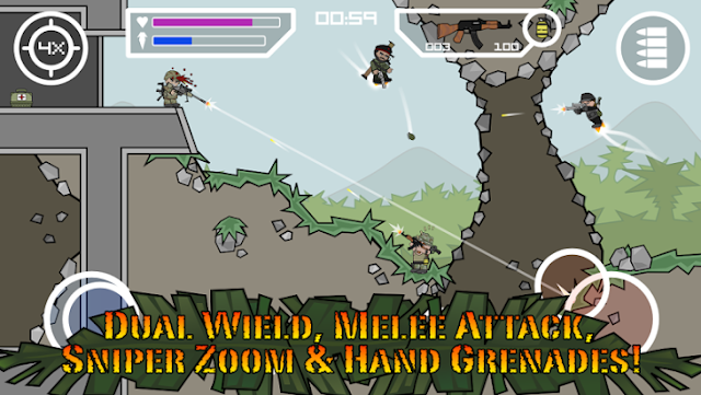  is an action game android developed by Appsomniacs LLC has new version update Doodle Army 2 Mini Militia MOD APK [Mega, Unlocked] Free Android v2.2.61
