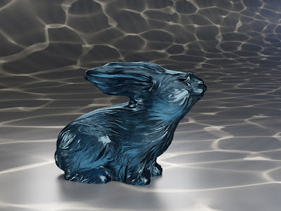 Sculpture of the Water Rabbit, Mystical Character Design. Photo-realistic 3D Visualization.