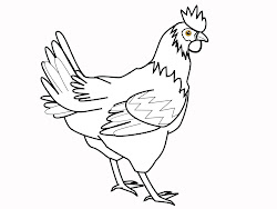 Cartoon Chicken Coloring Pages Chicken Cartoon
