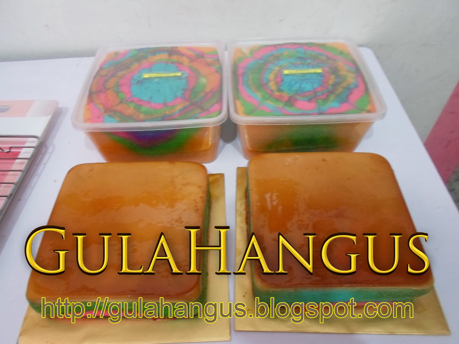Gula Hangus ( 002177897 - D ): Kek Karamel & Apam Pelangi 