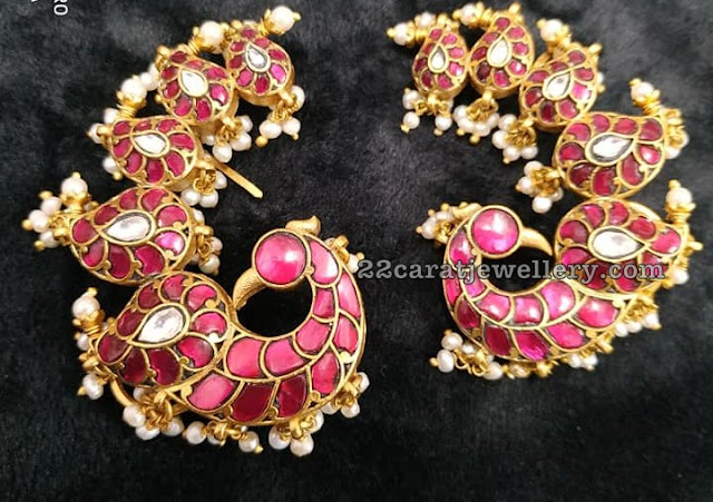 925silver Large Big Studs in Kundan