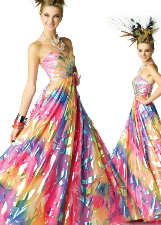 Strapless Evening Long Colouring Dress Collection!