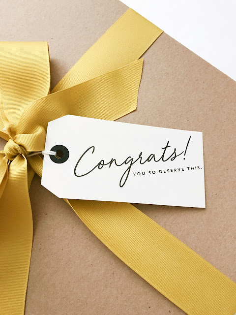 Congratulations card with a bow