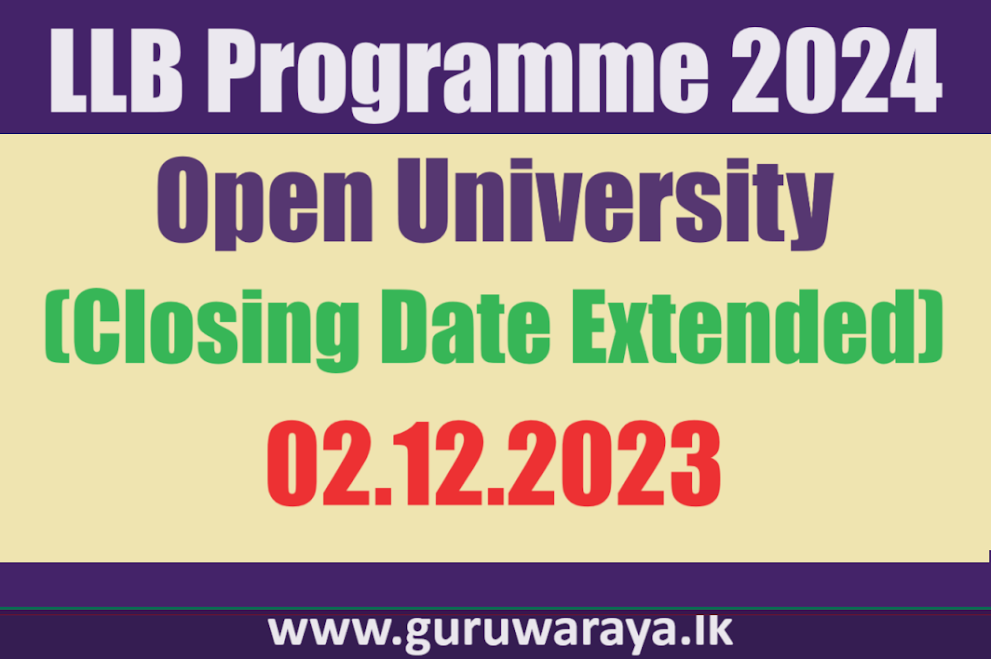 LLB 2024 - Open University (Closing Date Extended)