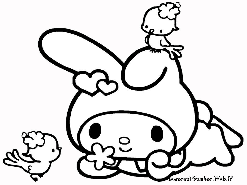 Mewarnai Gambar My Melody  Mewarnai Gambar