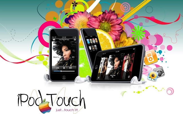 iPod Touch Just Touch It Colorful Vectors HD Wallpaper