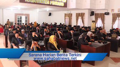 Rapat Paripurna DPRD Kabupaten Pinrang Hasil Pembahasan LKPJ Tahun 2022.
