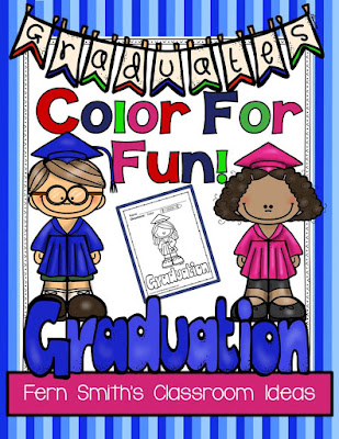 Fern Smith's Classroom Ideas FREE Graduation Color For Fun Printables.