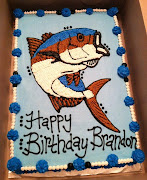 Bass Fish Birthday Cake! Happy Birthday Brandon :) (bass fish cake)