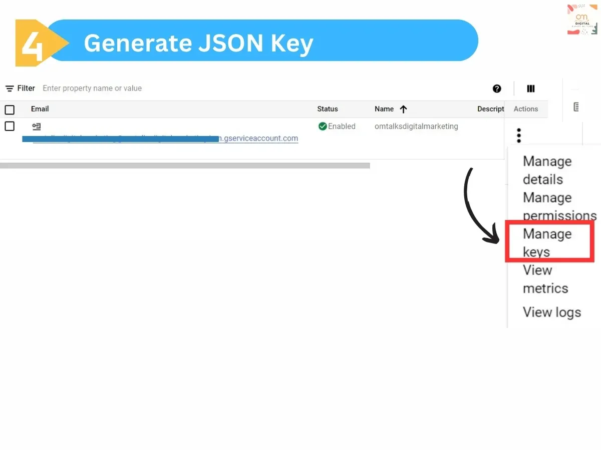 Generate JSON Key 1