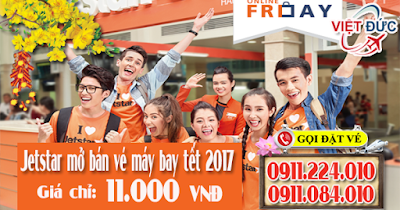 Đặt mua vé máy bay tết Jetstar 11.000 đồng