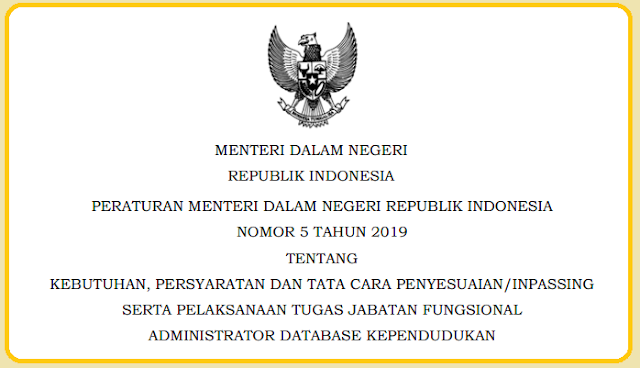  Permendagri Nomor  5 Tahun 2019 