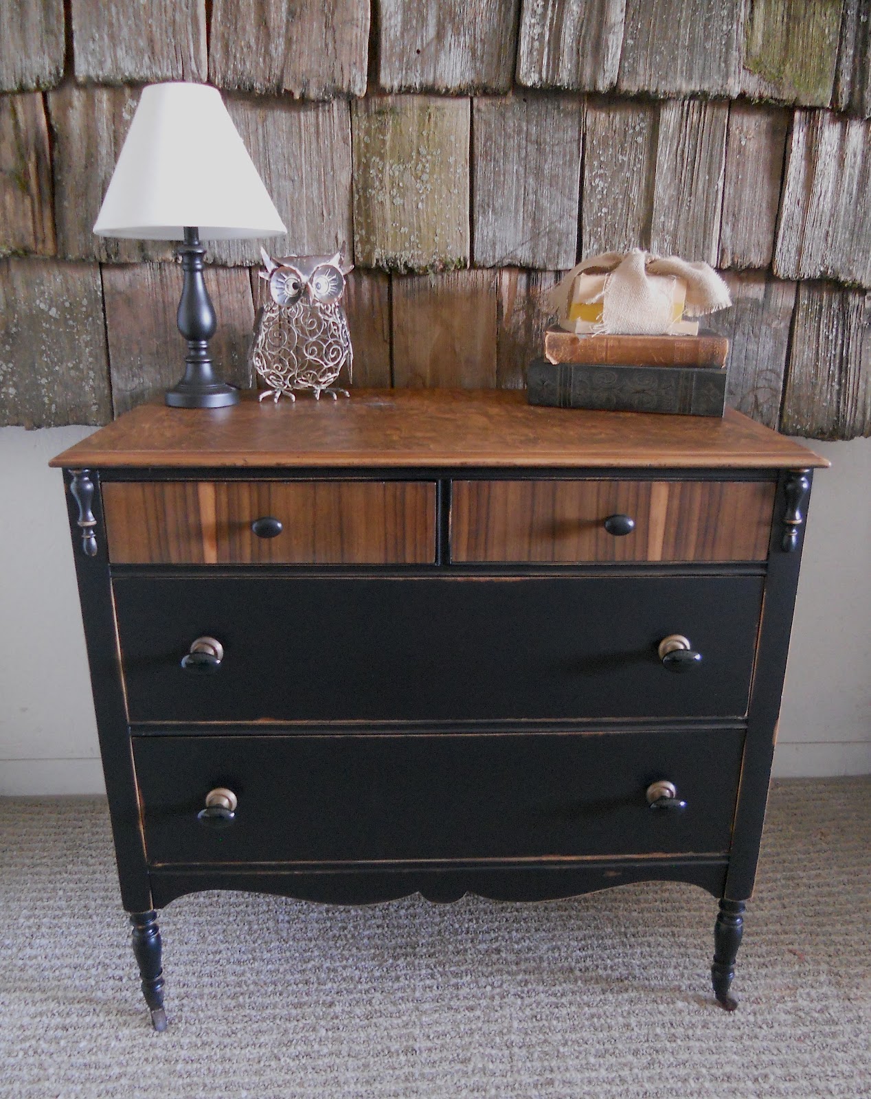 createinspire: Antique dresser black & wood