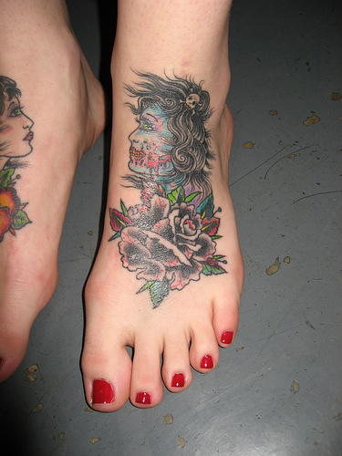 heart tattoos on foot. Foot Tattoos; Foot Tattoos