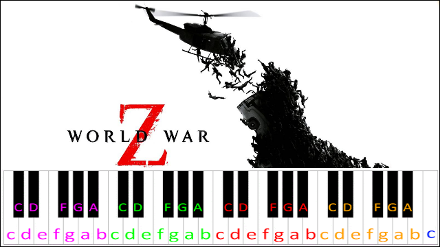 Isolated System by Muse (World War Z)  Piano / Keyboard Easy Letter Notes for Beginners