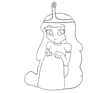 #11 Princess Bubblegum Coloring Page