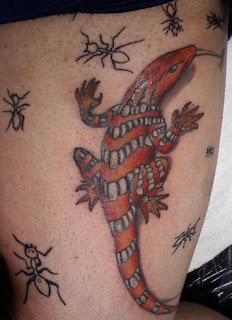 ants and lizard tattoo