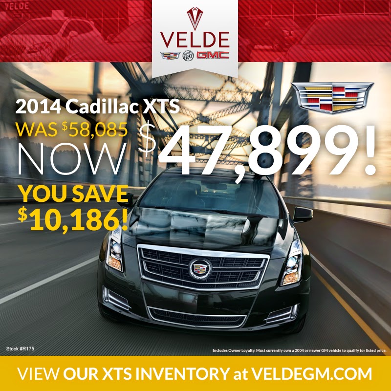 HUGE Savings on 2014 Cadillacs at Velde Cadillac Buick GMC! 