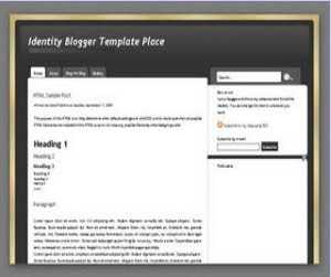 Identity Blogger Template