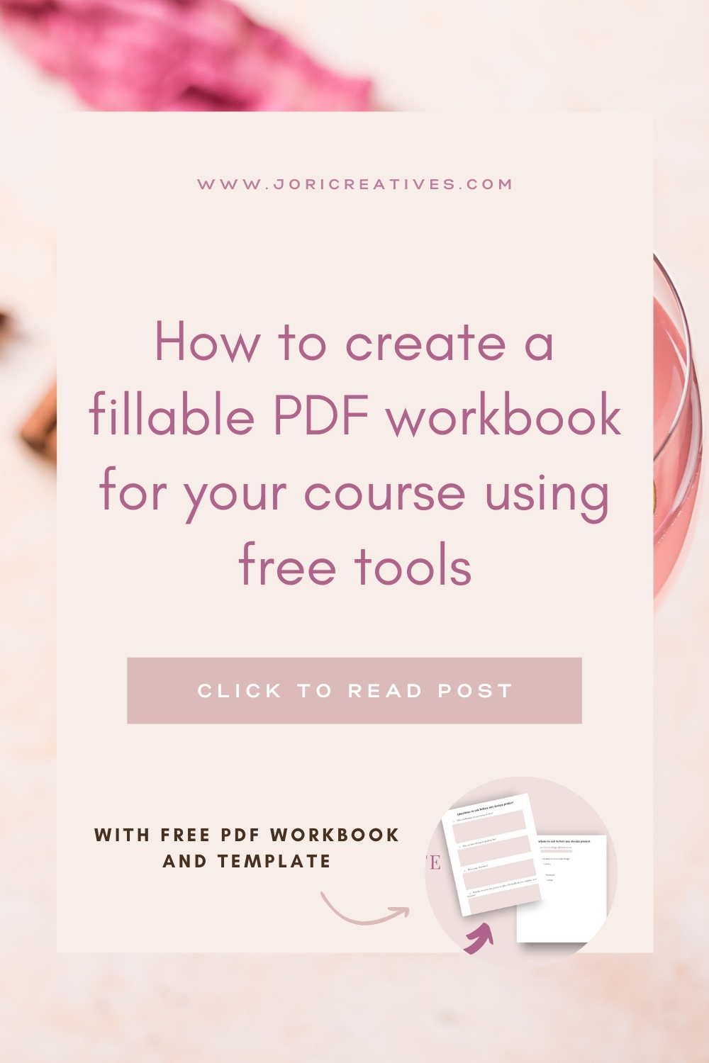 How to create a fillable PDF workbook for your courses using free tools Joricreatives