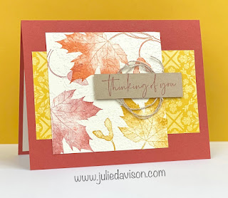 Stampin' Up! Soft Seedling Thinking of You Card Embossed with Timeworn Type 3D Embossing Folder ~ www.juliedavison.com #stampinup