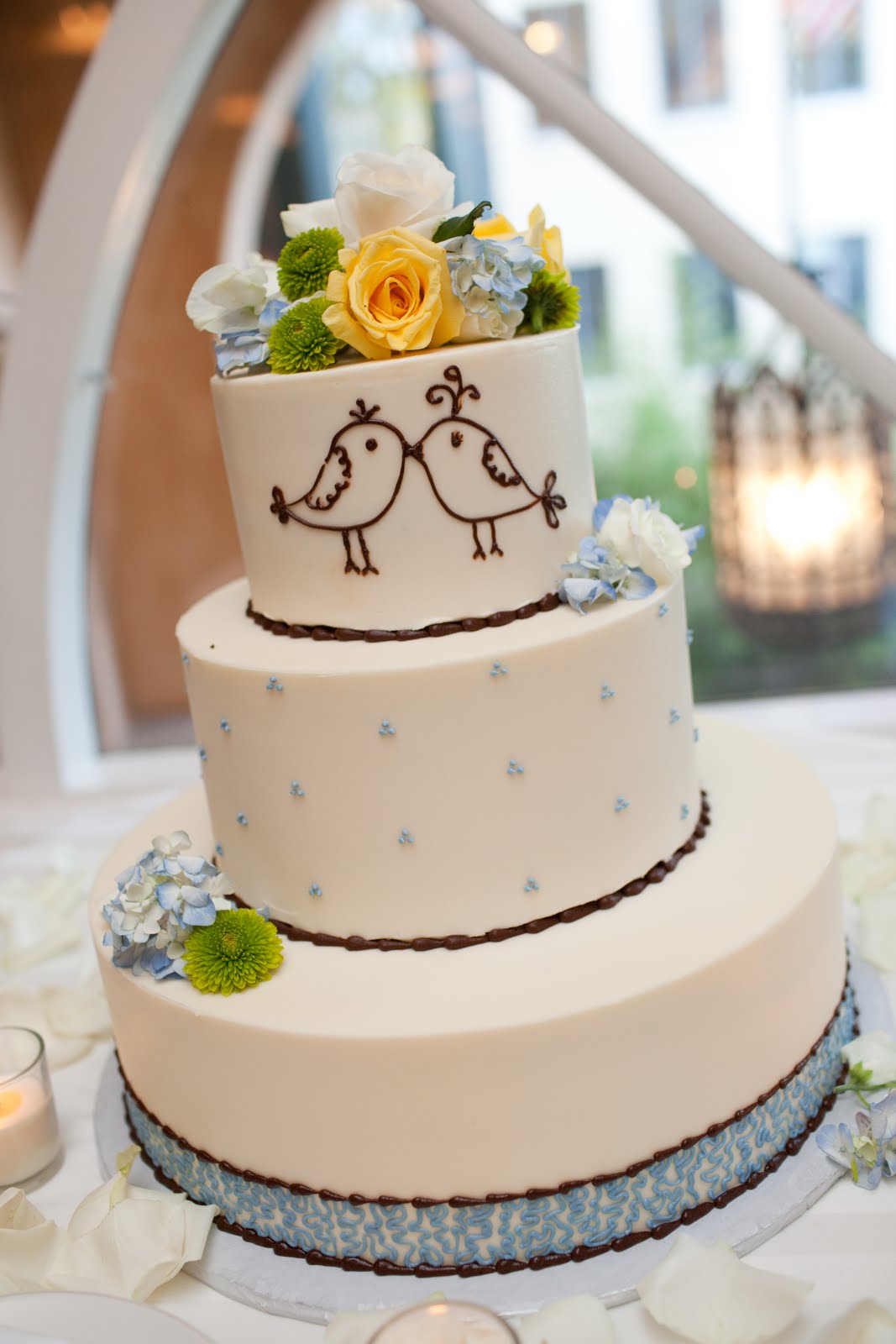 Love Birds Wedding Cake