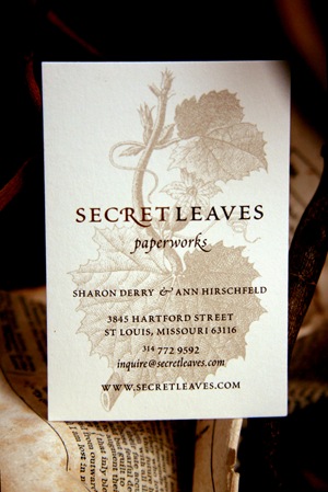 Secret Leaves business card