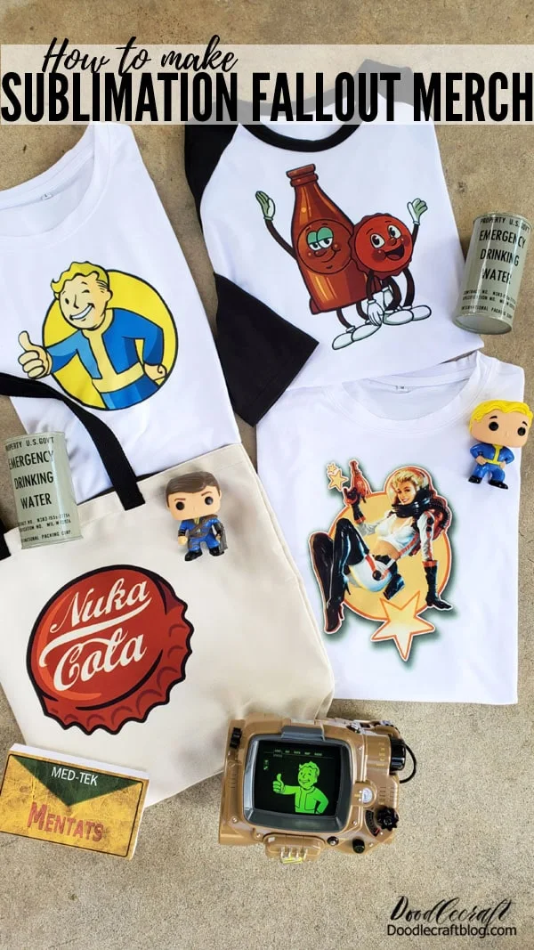 Learn how to make sublimation shirts of Fallout merchandise using photographs, images or artwork printed on a sublimation printer with sublimation ink and paper and the Cricut EasyPress 2. This fun DIY is great for making geek inspired merch, handmade gifts or just for fun!