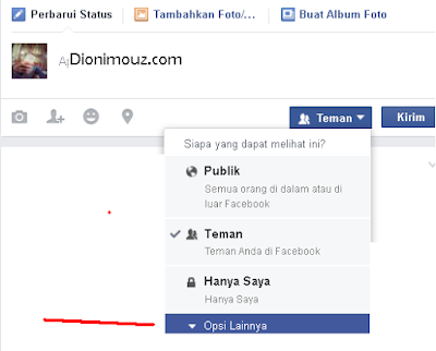 Cara Agar Status Facebook Tidak Bisa Dilihat oleh Seorang Teman yang kita inginkan