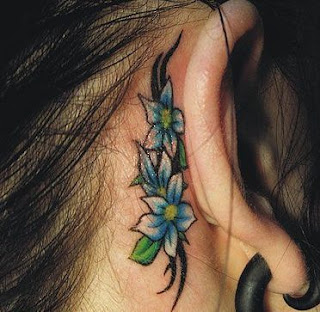 behind the ear tattoos for girls