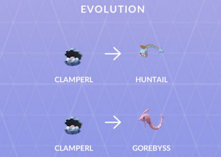 Clamperl Pokemon go evolve || Apa saja yang di kembangakan Clamperl dan bagaimana cara Evolusi Clamperl