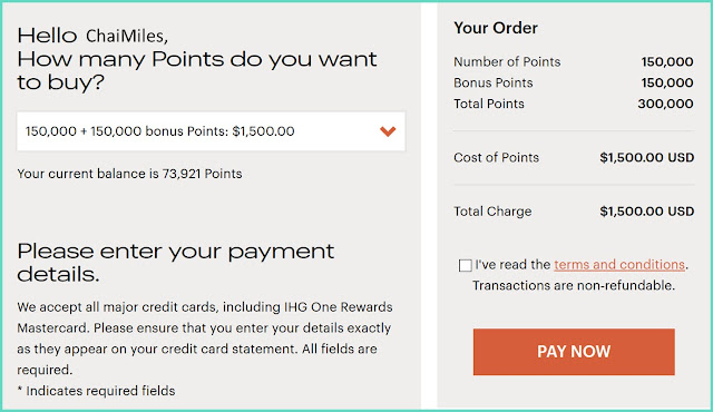 IHG Buy Points with Bonus