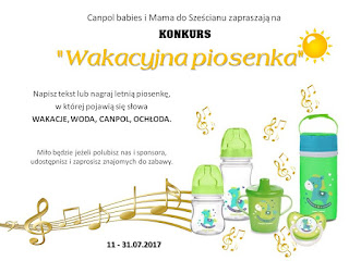 http://mamadoszescianu.blogspot.com/2017/07/konkurs-wakacyjna-piosenka-z-canpol.html