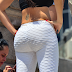 Latina Bubble Butt in White Lycra 