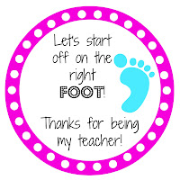 Nail polish and foot lotion make a great back to school gift for teachers when paired with a cute printable tag.