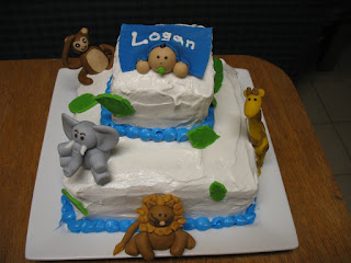 gluten free baby shower jungle cake