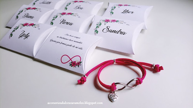 Pulseras de la amistad para bodas despedidas soltera navideñas