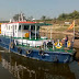 गाजीपुर से गुजरा केंद्रीय जलमार्ग परिवहन विभाग का सर्वे जहाज, खोला गया पीपा पुल