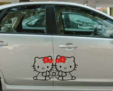 Kumpulan Mobil Modifikasi Stiker Hello Kitty  Jelas Beda