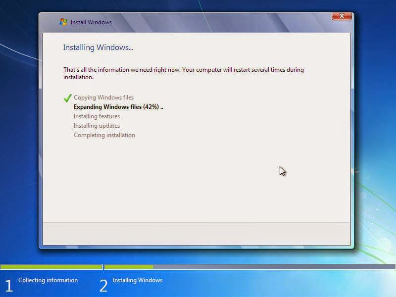 Cara Instal Windows 7 yang benar disertai gambar