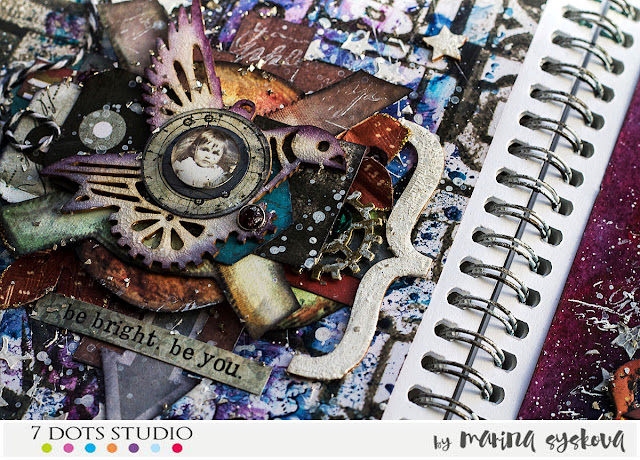 @marinasyskova #scrap #scrapbooking #mixedmedia #7dotsstudio #artjourna