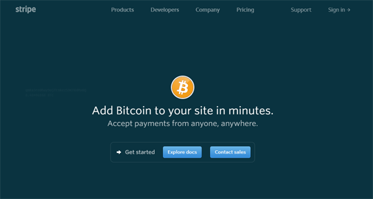 Accept Bitcoin payments on your website using Stripe